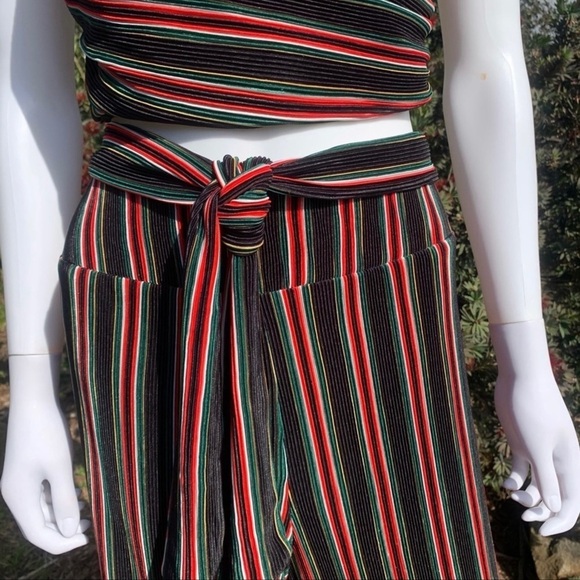 NWT House Of Harlow 1960 Relaxed Fit Flare Leg Boho Bubble Palazzo Pants - Picture 9 of 11